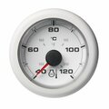 Veratron 52MM 2-1/16 in. OceanLink Coolant Temperature Gauge, 120 deg C/250 deg F, White Dial and A2C1065970001